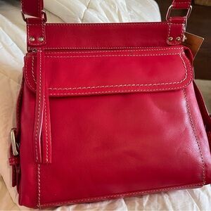 Leathers with style red crossbody